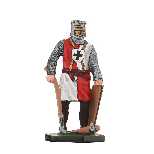 Tin Toy Soldier Medieval Teutonic Knight Crusader metal figurine 54mm hand painted #1.25