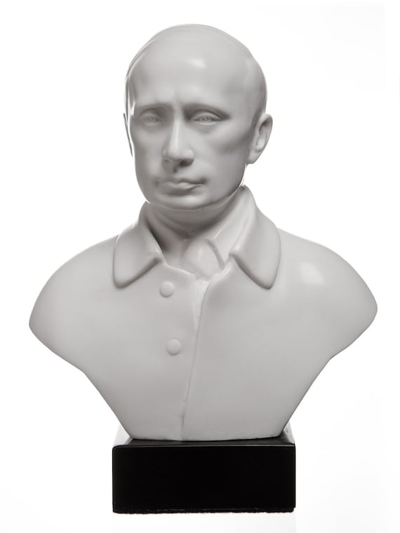 Libyan Revolutionary Colonel Muammar Gaddafi Marble Bust Statue Sculpture 12 cm 4.7