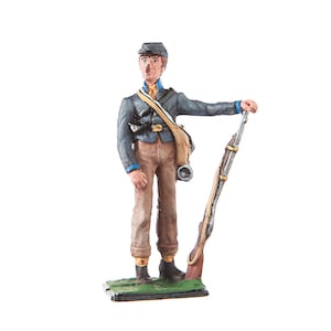 Tin Toy Soldier USA Civil war Confederates Private metal figurine 54mm hand painted #5.03