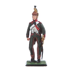 Tin Toy Soldier Napoleonic French Dragoon Private metal figurine 54mm hand painted #4.03