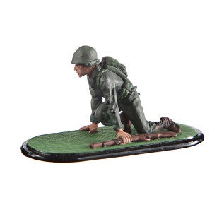 Blechspielzeug Soldat USA Army WW2 Private Metallfigur 54mm handbemalt #104