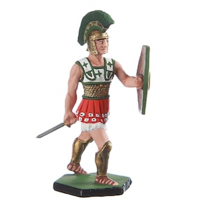Tin Toy Soldier Greek Marching metal figurine 54mm hand painted #8.12