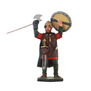 Tin Toy Soldier Viking The Wolf of Odin metal figurine 54mm hand painted #16.01