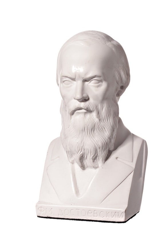 The portrait of russian writer Fyodor Dostoyevsky card
