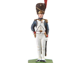 Tin Toy Soldier Napoleonic French Officer of The Foot Guard figurine 54mm hand painted #4.110a