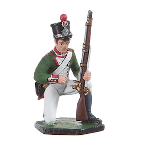 Tin Toy Soldier Napoleonic Italian Fusilier metal figurine 54mm hand painted #14.11