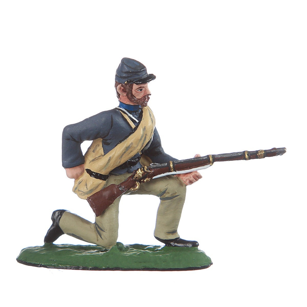 ブリキのおもちゃの兵隊 アメリカ南北戦争 南軍兵士 金属製フィギュア