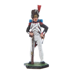 Tin Toy Soldier Napoleonic French Grenadier with Rifle figurine 54mm hand painted #4.10a