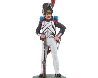 Tin Toy Soldier Napoleonic French Grenadier with Rifle figurine 54mm hand painted #4.10a