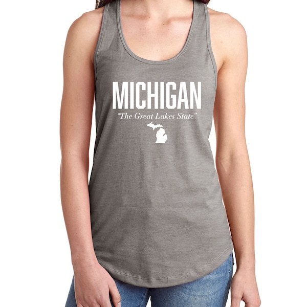 Michigan The Great Lakes State Women's Tank Top / T-Shirt