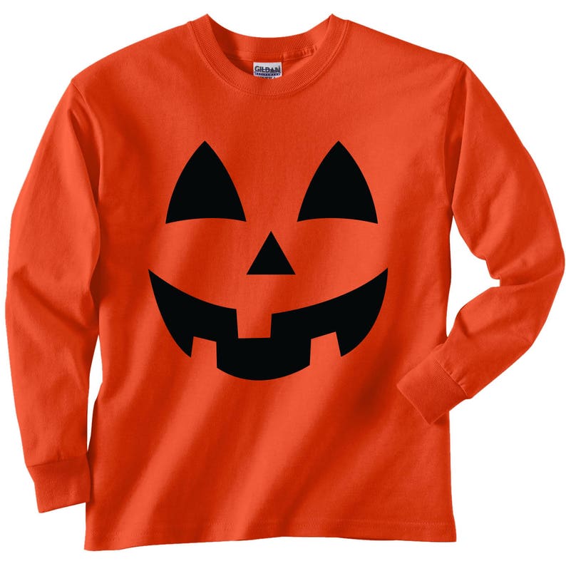 Youth and Adult Jackolantern Halloween Long Sleeve Tshirt Etsy