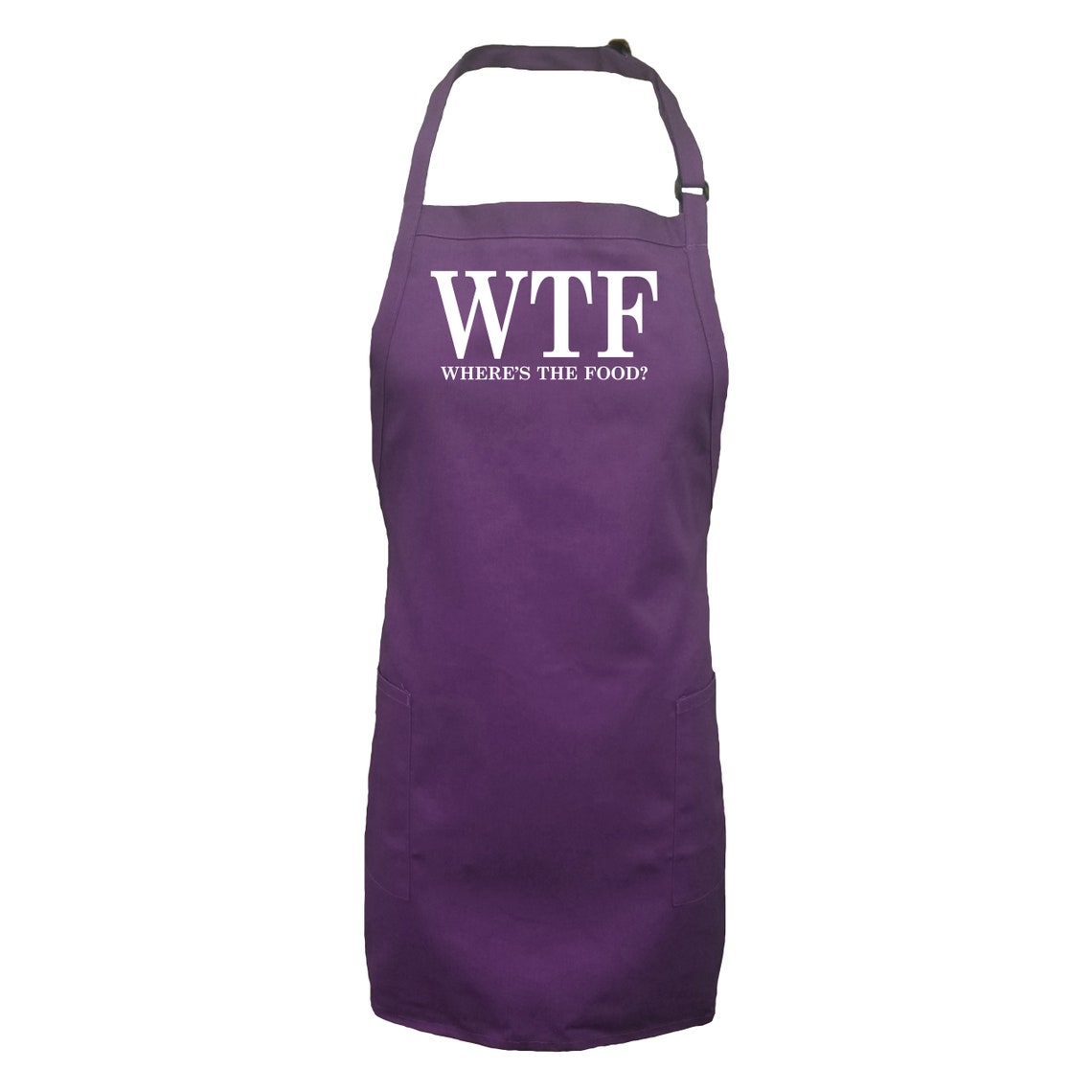 WTF Where's the Food Apron With 2 Patch Pockets Etsy