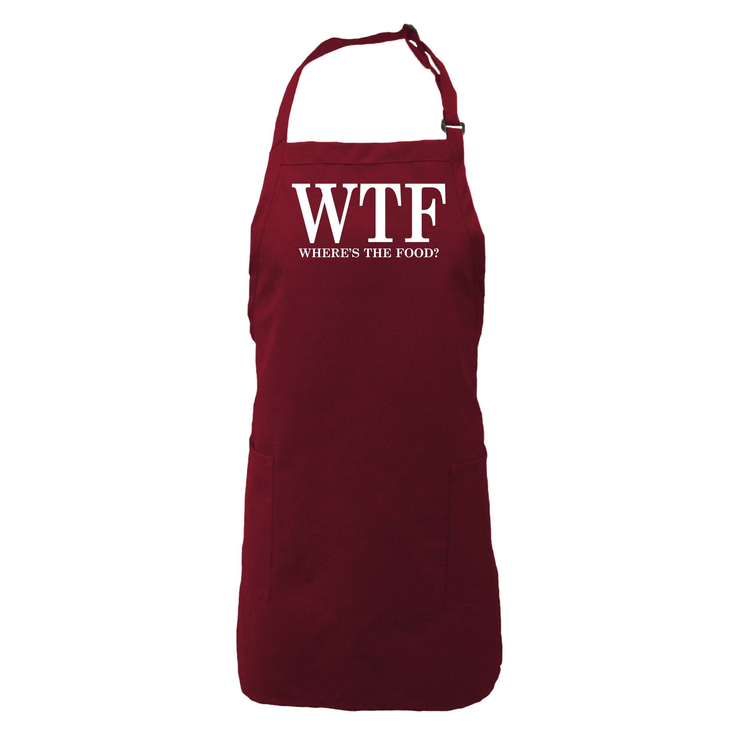 WTF Where's the Food Apron With 2 Patch Pockets Etsy