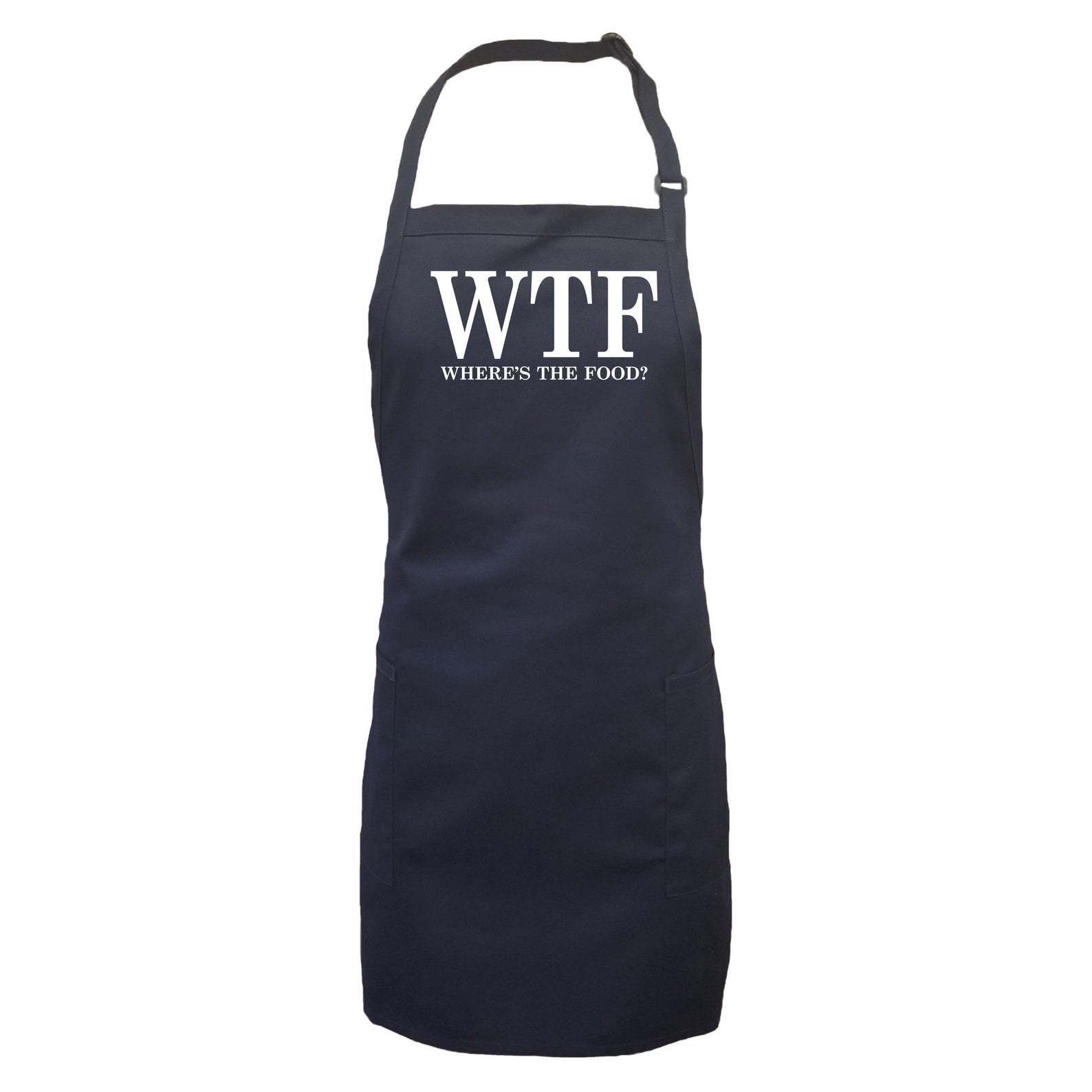 WTF Where's the Food Apron With 2 Patch Pockets Etsy