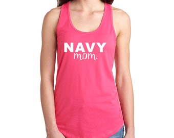 Navy Mom Women's Tank Top / T-Shirt