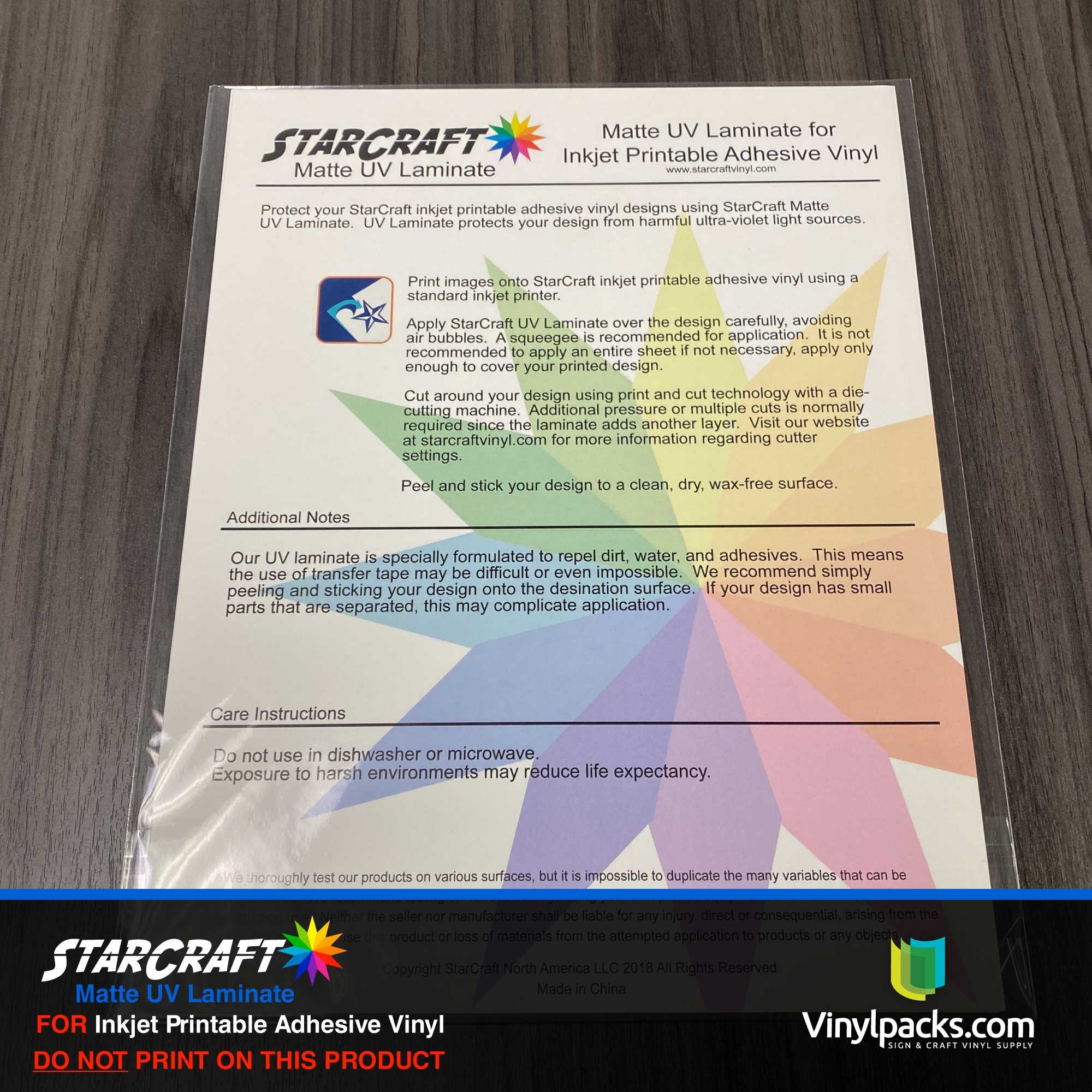 starcraft uv matte laminate for inkjet printable vinyl 10 etsy