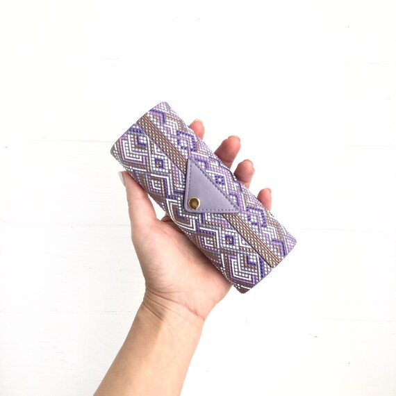 Hard Glasses Case for Women Lilac Eyeglasses Holder Geometric Etsy