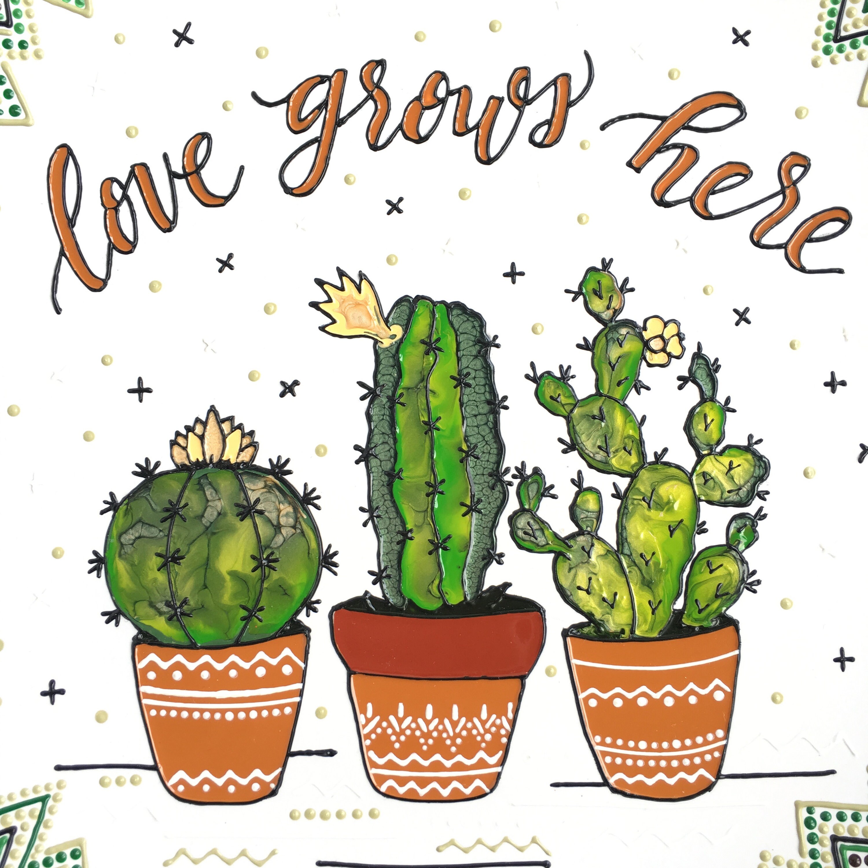 Cactus kitchen decor Succulent wall art Plant lover gift Etsy