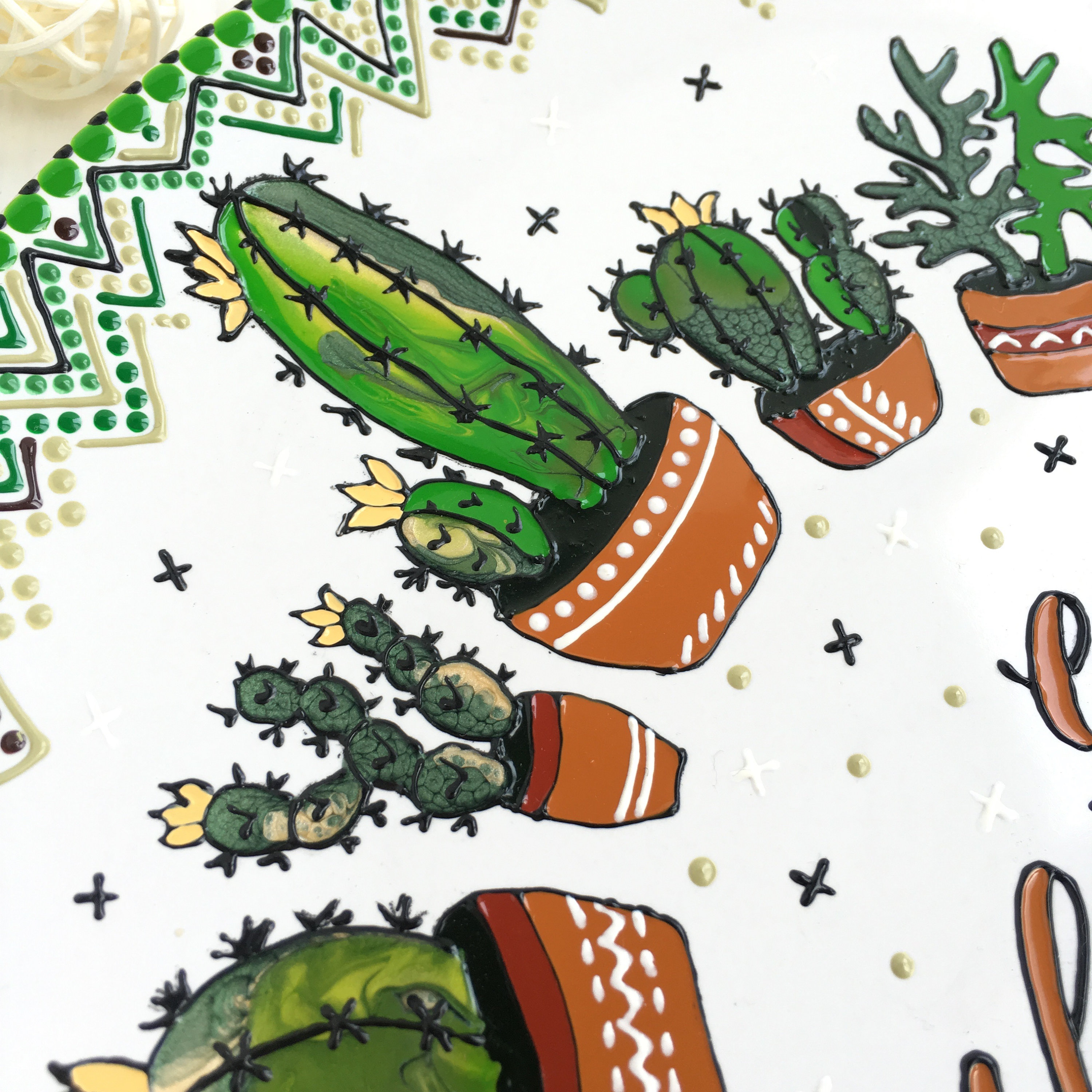 Cactus kitchen decor Succulent wall art Plant lover gift Etsy