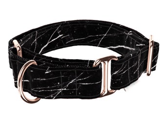 Martingale Dog Collar - Black Marble