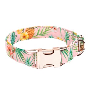 Dog Collar - Tropical Pineapple Pink