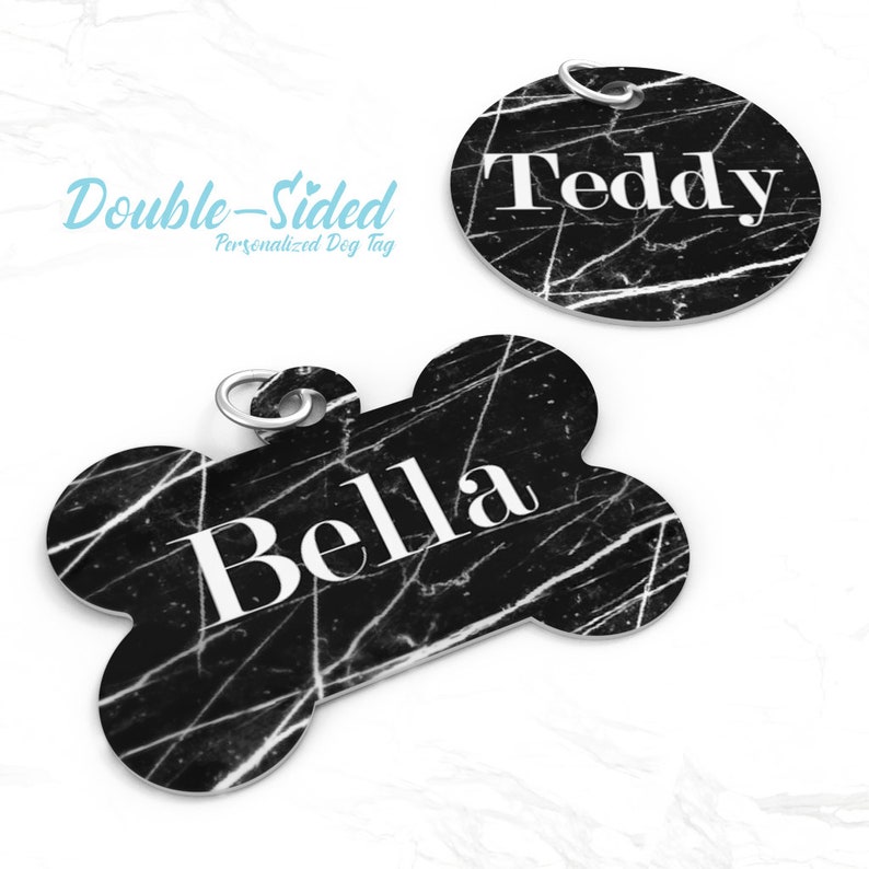 marble dog tag