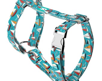 Dog Harness or Cat Harness with Matching Leash (optional) - Sail Away with Me - april & june