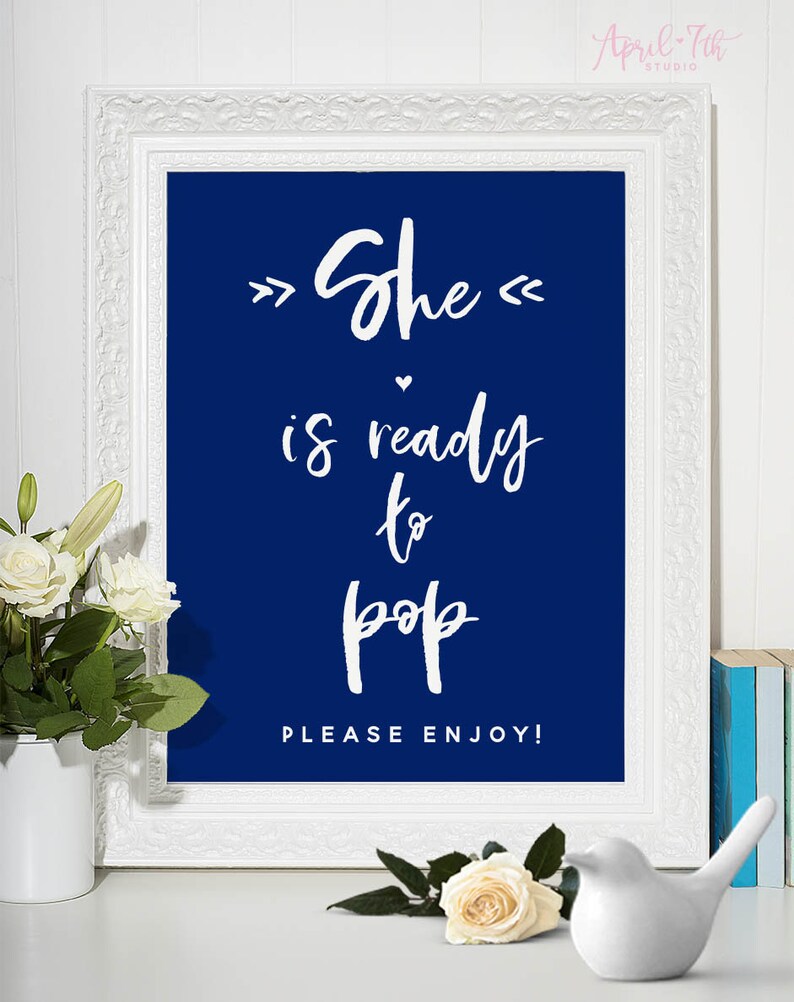 She Is Ready To Pop Sign Popcorn Bar Sign Popcorn Favors Etsy