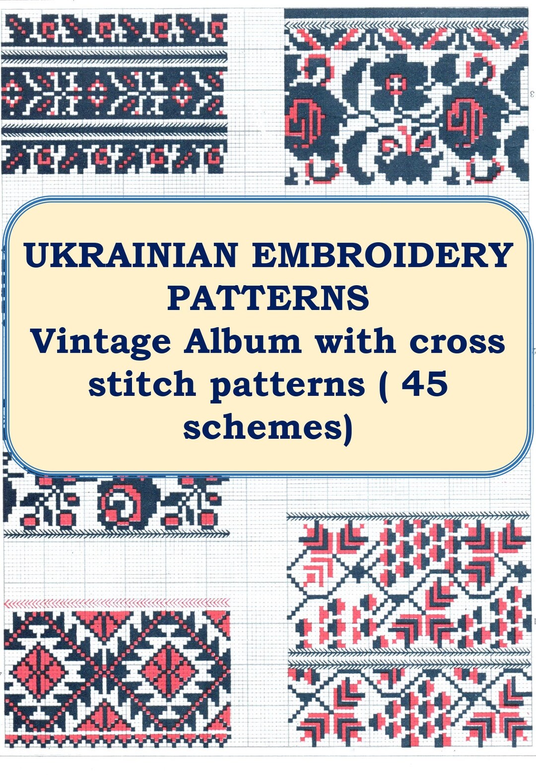 Ukrainian Cross Stitch Patterns, Embroidery Ornaments, Floral Cross ...