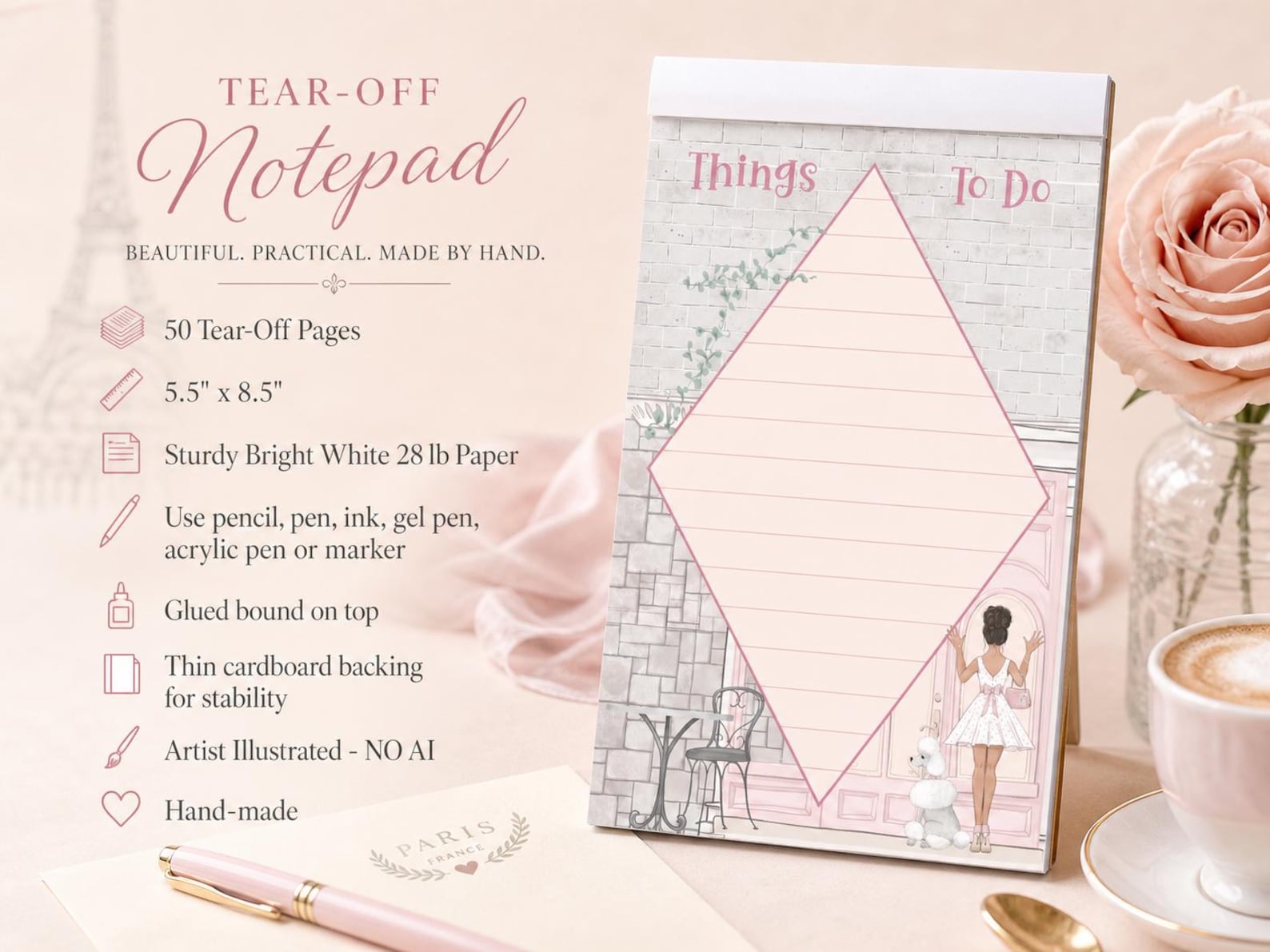 Beautiful Notepad Pretty Letter Writing Paper Perfect to Gift to Anyone ...