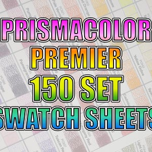 Prismacolor 150 Colored Pencils Set SWATCHES - 8.5&quot; x 11&quot;
