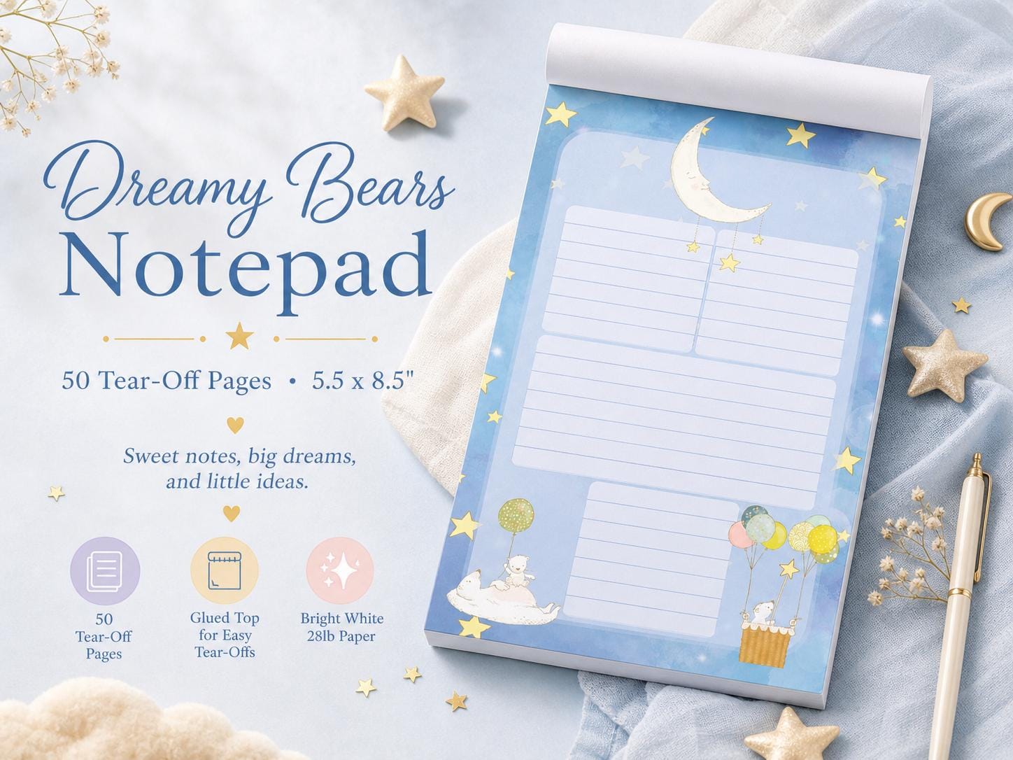 Gorgeous Notepad Pretty Letter Writing Paper Perfect to Gift to Anyone ...