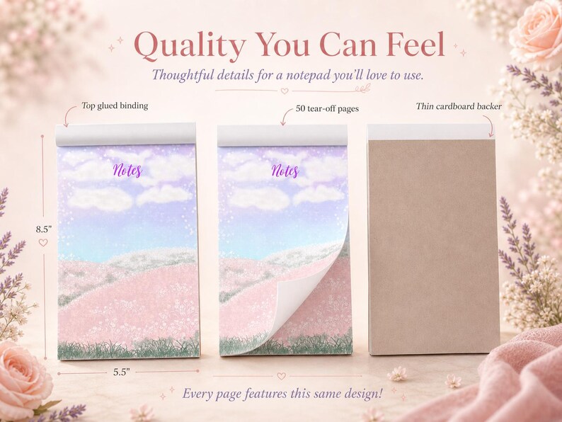 Cute Notepad Pretty Letter Writing Paper Perfect to Give as a Gift to ...