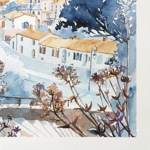 Watercolor Clisson, Painting of Clisson, Italian Architecture Village ...