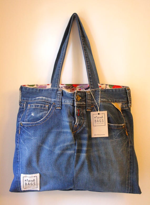 recycled jean bags