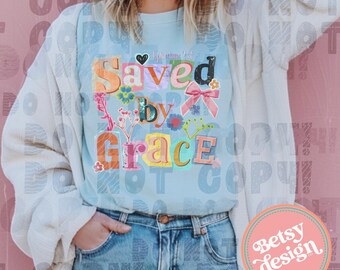 Ephesians 2:8, “Saved by Grace” Christian T-Shirt