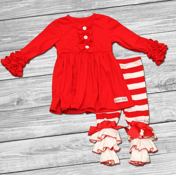 ruffle girl christmas outfits