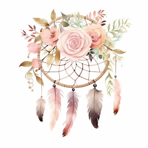 DREAMCATCHER Clipart | High quality PNG&#39;s | 300 DPI | Digital Download | Instant Download | Both Transparent and white backgrounds