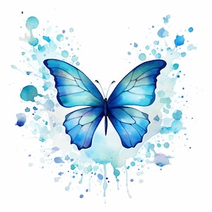 Watercolor Butterflies Clipart  Bundle 3 | High quality PNG&#39;s | 300 DPI | InstantDownload | Both White & Transp backgrounds | Commercial Use