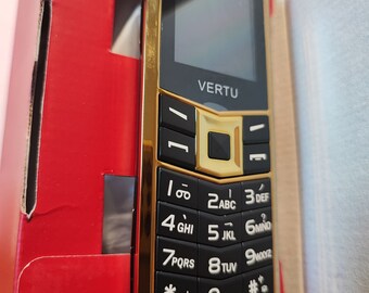 Luxury Vertu Mobile Phone Ferrari Gold Double sim card in box
