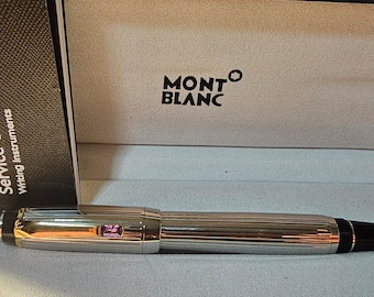 Montblanc Boheme Le Grande Platinum And Gold fountain Pen Purple Gem new boxed and user guide