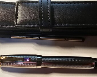 Montblanc Boheme Le Grande Platinum And Gold ballpoint Pen Purple Gem new with pouch and spare ink
