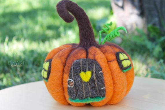 Wollfilz-Kürbis Set – 6 Stück, Handgefilzt, Perfekt Für Herbst & Halloween