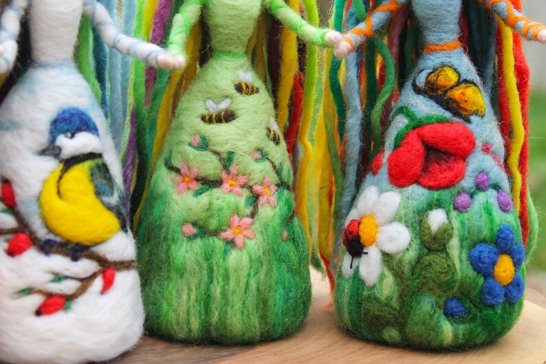 Set of 4 Seasonal Fairy Dolls Seasons Spring Summer Autumn - Etsy