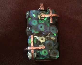 Handmade Resin and Sterling Silver Pendant