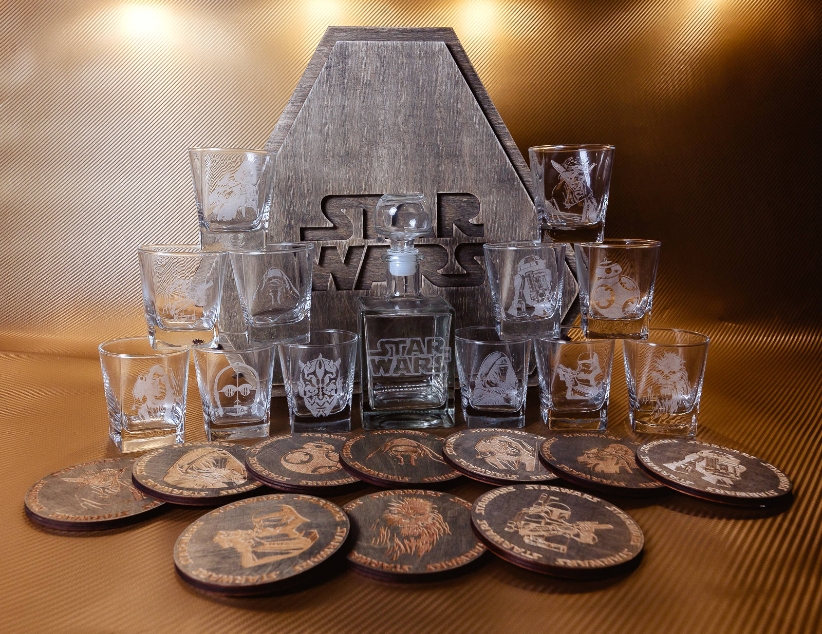 Star Wars Star Wars Gift Star Wars Whiskey Decanter Set Etsy