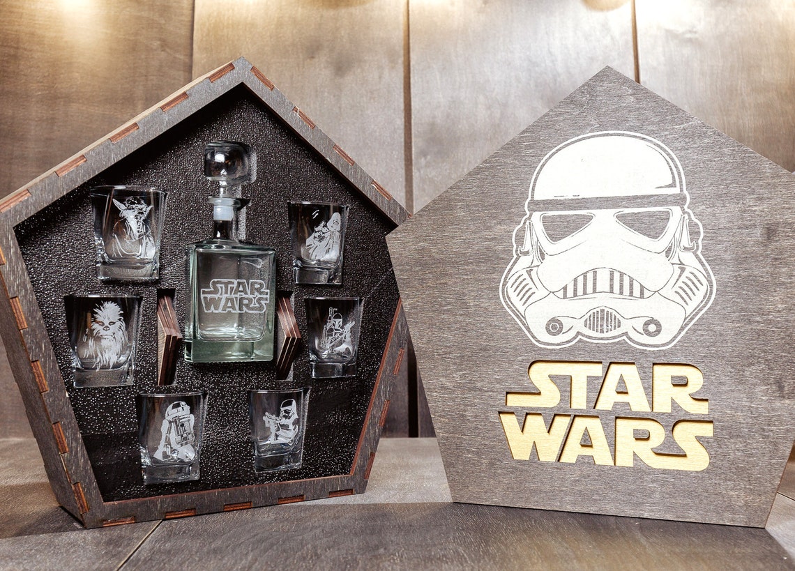 Star Wars Christmas Gift Star Wars Wedding Gift Whiskey Etsy