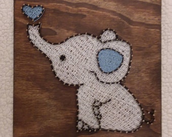 Elephant string art | Etsy