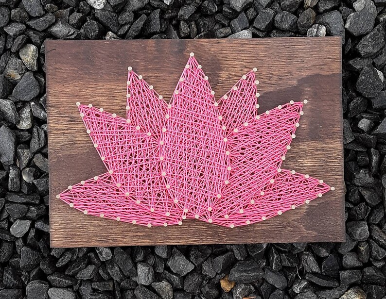 String art kit Lotus flower Etsy