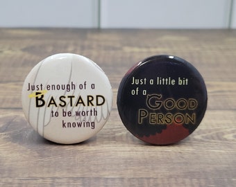 Good Omens inspired - Crowley and Aziraphale pins
